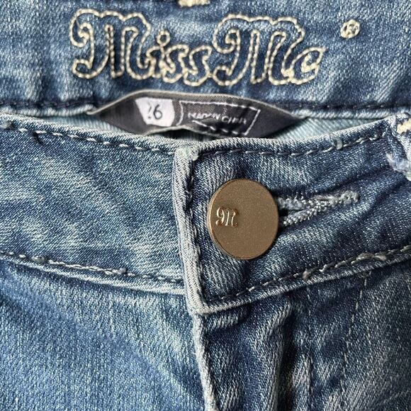 Miss Me “Nicole” 5 Pocket Low Rise Skinny Jeans Medium Wash (Size: 26) - Picture 14 of 14